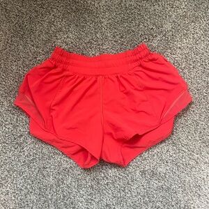 Lululemon Carnation Red Hotty Hot Short